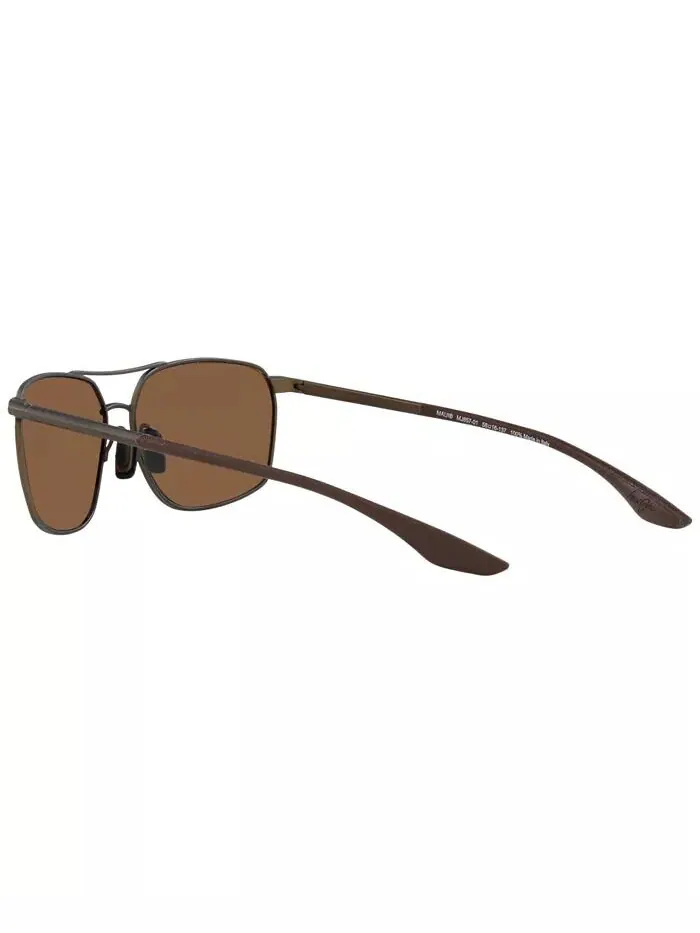 Мужские поляризованные солнцезащитные очки Maui Jim — изображение 5 из 9, коричневый