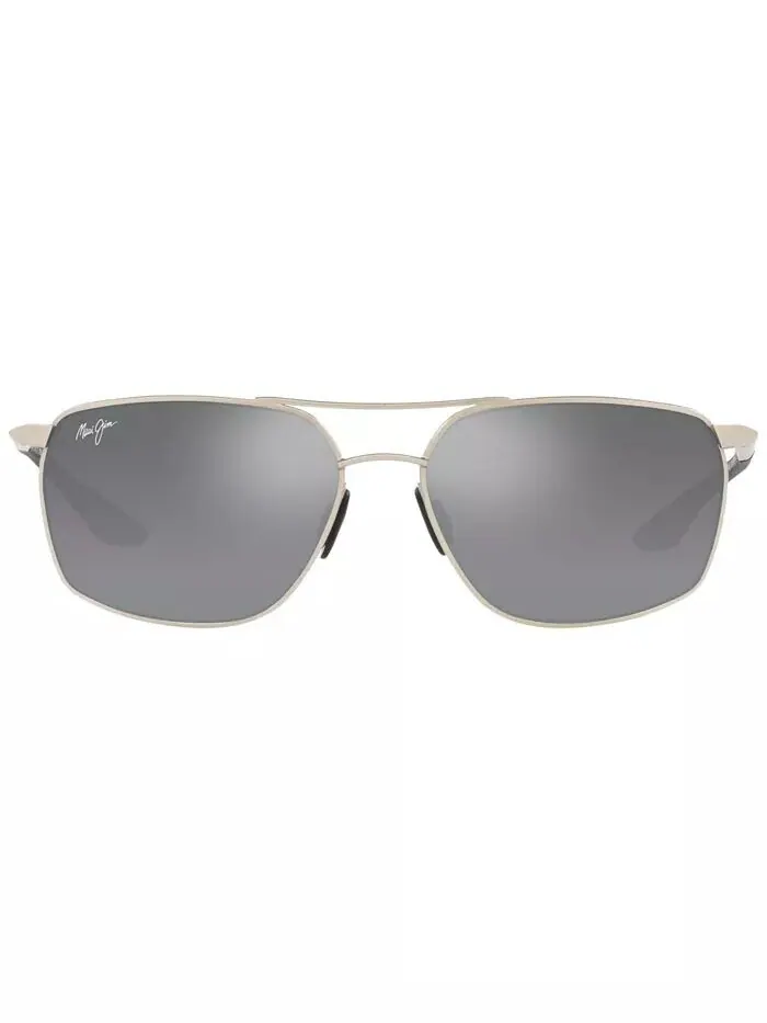 Мужские поляризованные солнцезащитные очки Maui Jim — изображение 2 из 9, серебристый