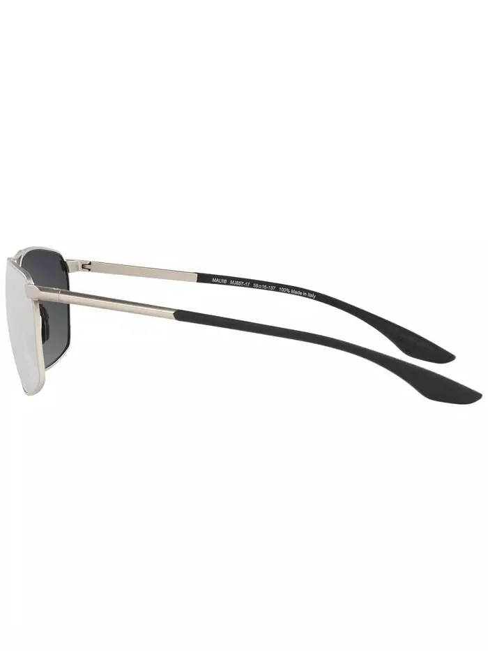 Мужские поляризованные солнцезащитные очки Maui Jim — изображение 3 из 9, серебристый