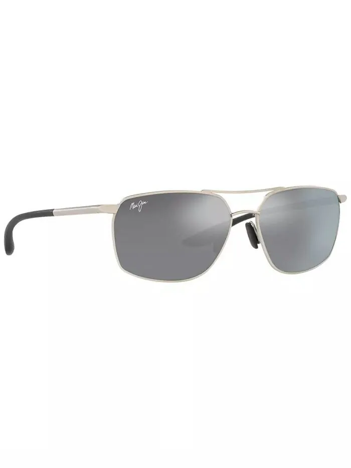 Мужские поляризованные солнцезащитные очки Maui Jim — изображение 4 из 9, серебристый