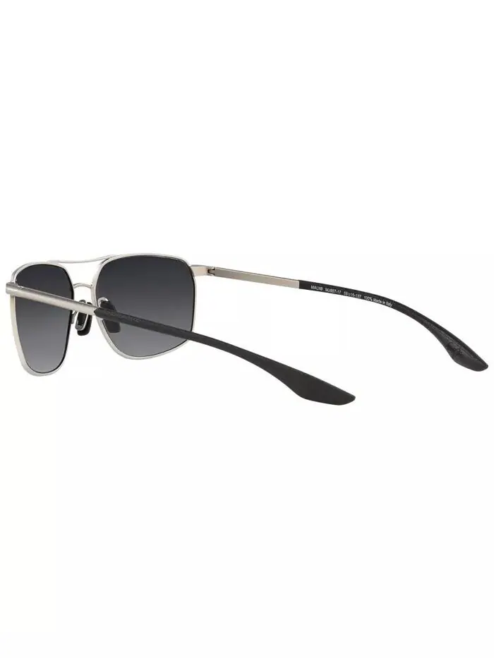 Мужские поляризованные солнцезащитные очки Maui Jim — изображение 5 из 9, серебристый
