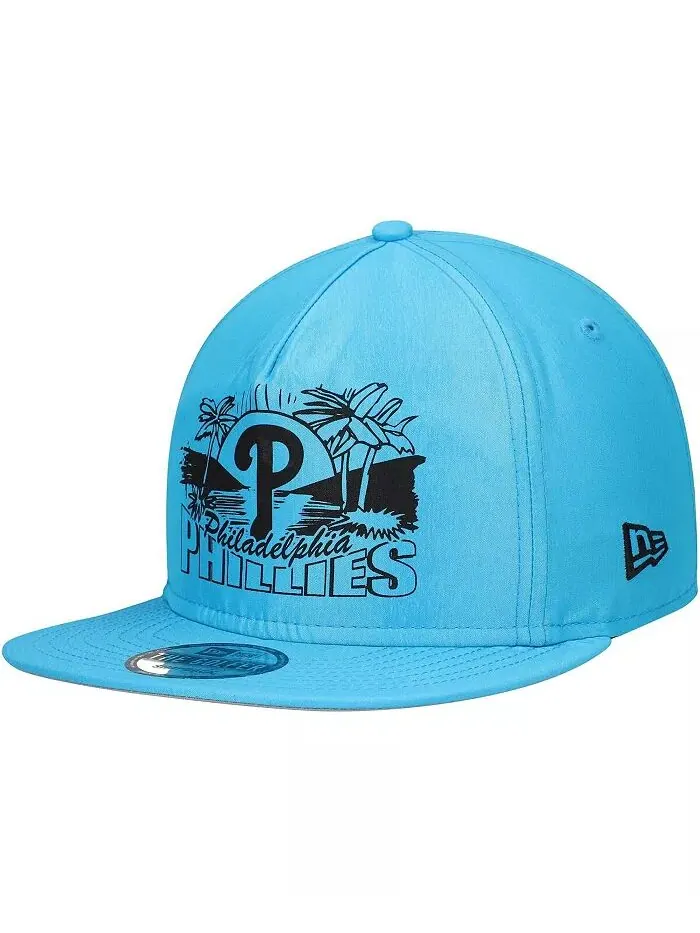 Мужская синяя бейсболка-кнопка Philadelphia Phillies Neon Golfer New Era