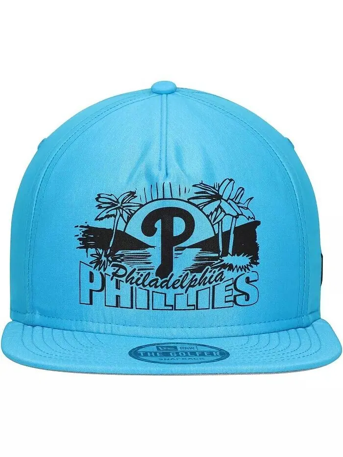 Мужская синяя бейсболка-кнопка Philadelphia Phillies Neon Golfer New Era — изображение 4 из 4