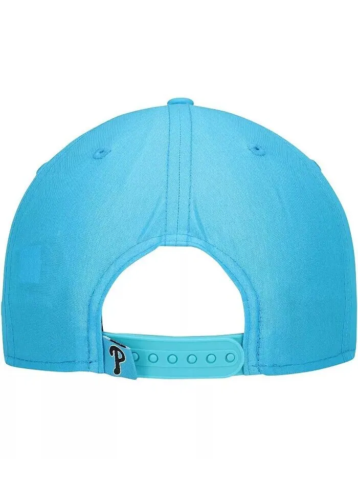 Мужская синяя кепка Philadelphia Phillies Neon Golfer Snapback New Era — изображение 3 из 4, синий