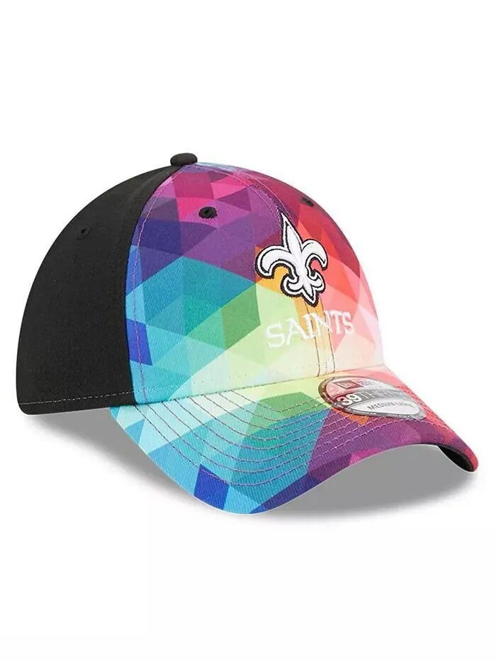 Мужская розовая кепка New Orleans Saints 2023 NFL Crucial Catch 39THIRTY Flex Hat New Era — изображение 2 из 4, розовый