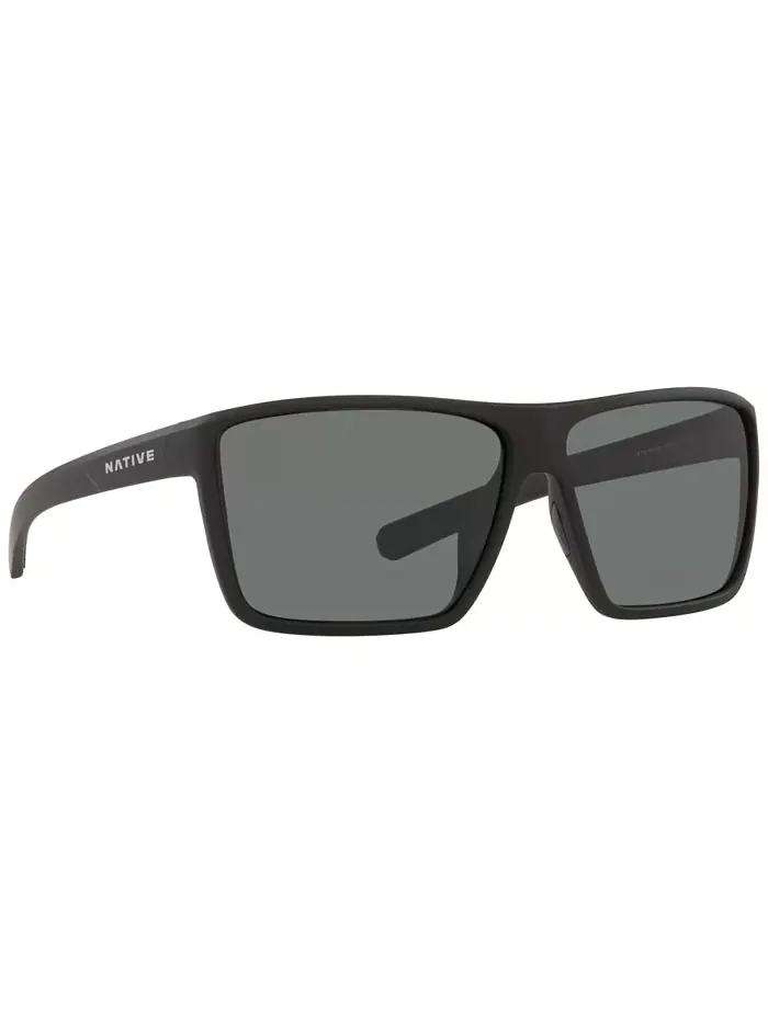 Унисекс поляризованные солнцезащитные очки, Wells XL Native Eyewear — изображение 2 из 9, черный