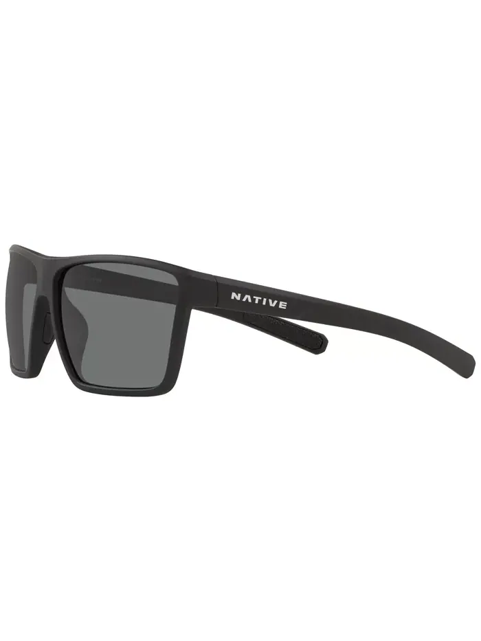 Унисекс поляризованные солнцезащитные очки, Wells XL Native Eyewear — изображение 6 из 9, черный