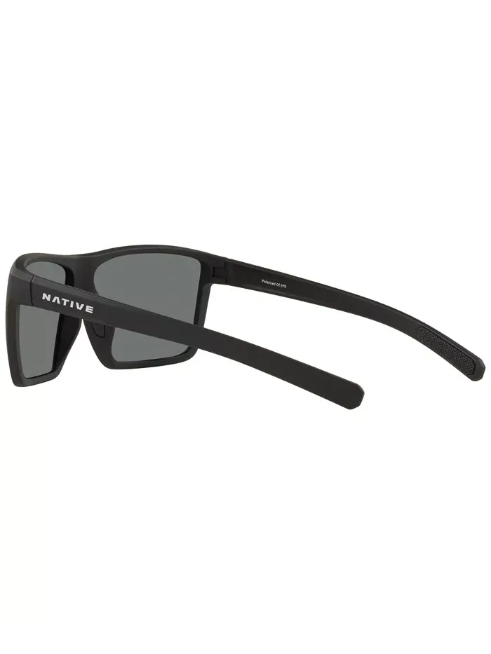 Унисекс поляризованные солнцезащитные очки, Wells XL Native Eyewear — изображение 7 из 9, черный