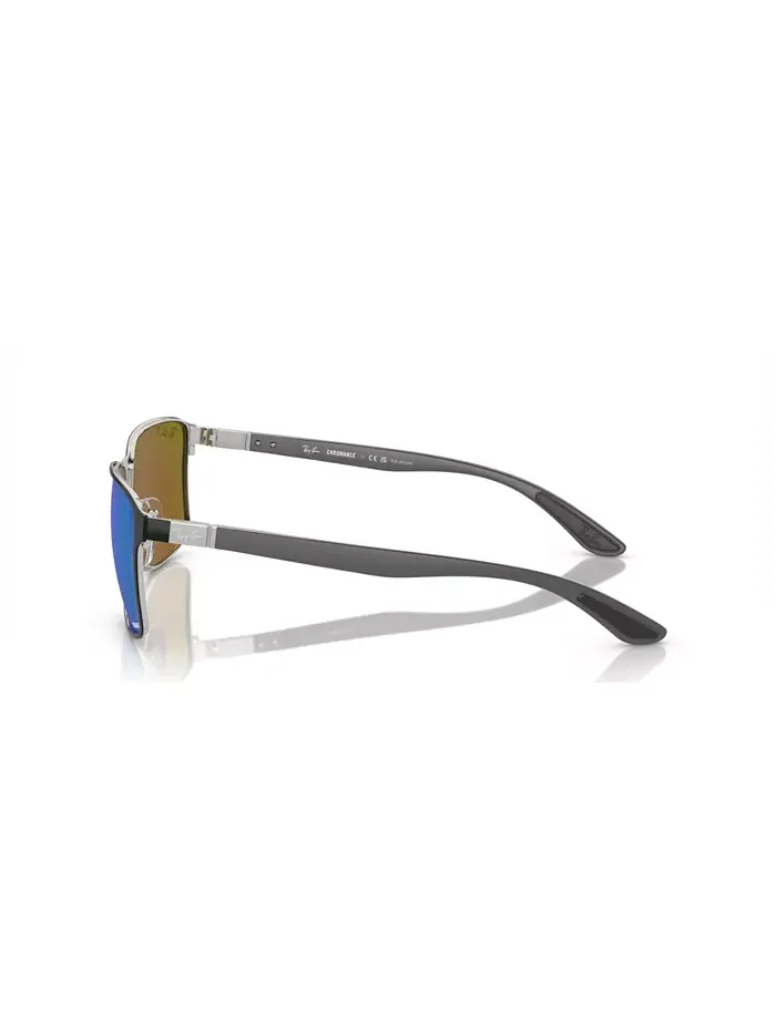 Унисекс поляризованные солнцезащитные очки, зеркальные RB3721CH Ray-Ban — изображение 2 из 7, черный серебристый