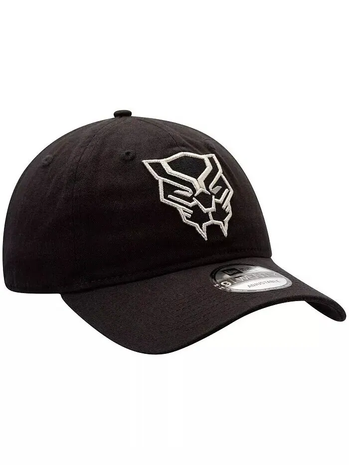 Мужская черная регулируемая шляпа Black Panther Classic Logo 9TWENTY New Era — изображение 3 из 4, черный