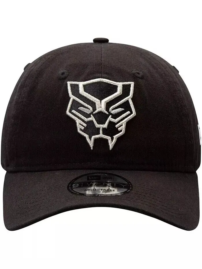 Мужская черная кепка Black Panther Classic Logo 9TWENTY Adjustable New Era — изображение 3 из 5