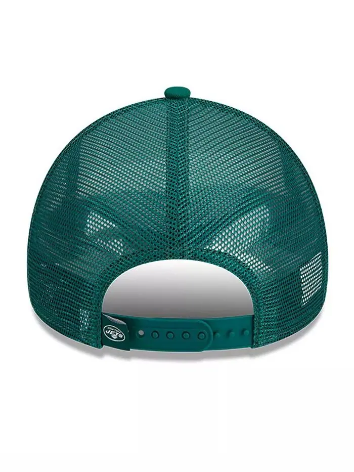 Мужская белая, зеленая New York Jets Stacked A-Frame Trucker 9FORTY Регулируемая кепка New Era — изображение 4 из 4