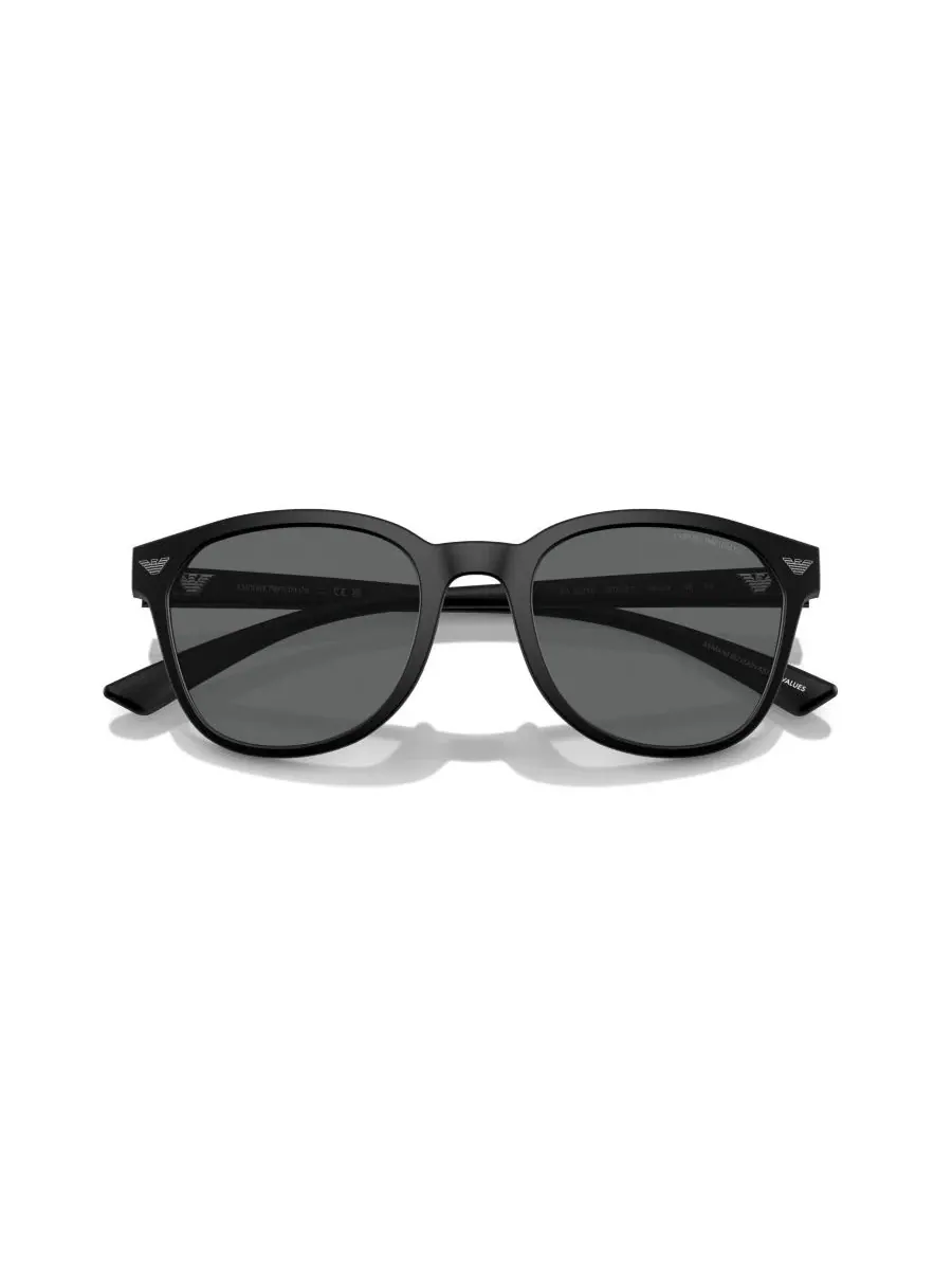 Мужские круглые солнцезащитные очки, EA4225U Emporio Armani — изображение 5 из 6, черный