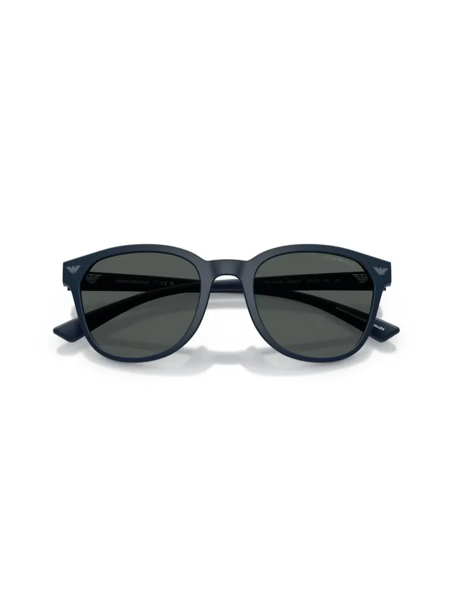 Мужские круглые солнцезащитные очки, EA4225U Emporio Armani — изображение 5 из 6, темно-синий синий