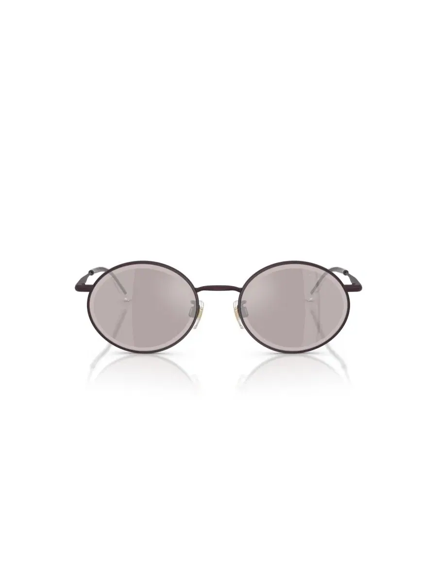 Овальные металлические солнцезащитные очки Giorgio Armani — изображение 2 из 5, фиолетовый