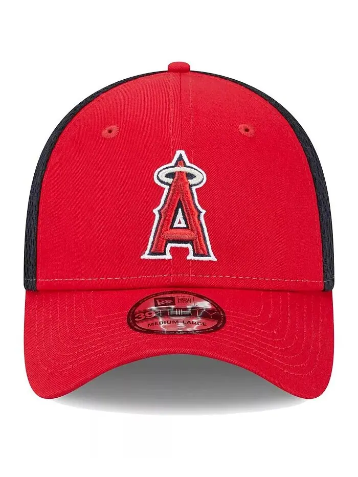 Мужская красная бейсболка Los Angeles Angels Team Neo 39THIRTY Flex New Era — изображение 3 из 5