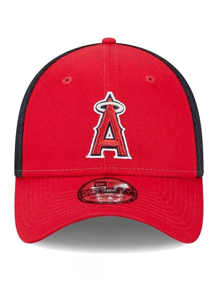 Мужская красная кепка Los Angeles Angels Team Neo 39THIRTY Flex Hat New Era — изображение 2 из 4, красный