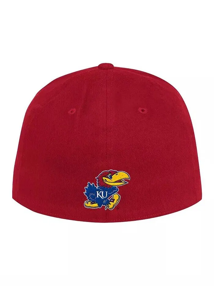Мужская кепка Kansas Jayhawks Chant Flex Adidas — изображение 2 из 2, красный