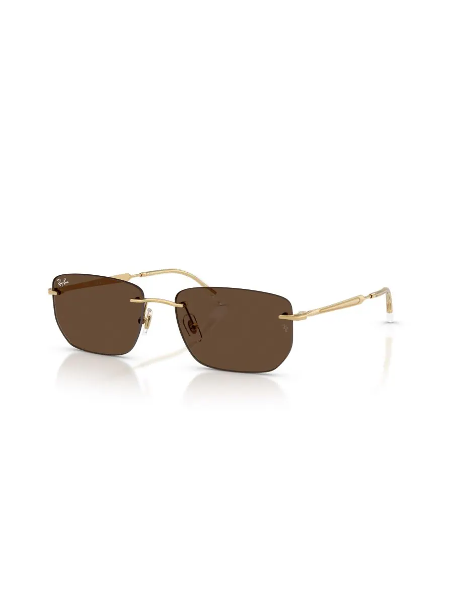 Солнцезащитные очки унисекс с геометрическим рисунком, RB3768 Ray-Ban — изображение 1 из 5, золотистый