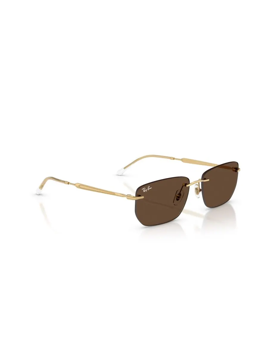 Солнцезащитные очки унисекс с геометрическим рисунком, RB3768 Ray-Ban — изображение 2 из 5, золотистый