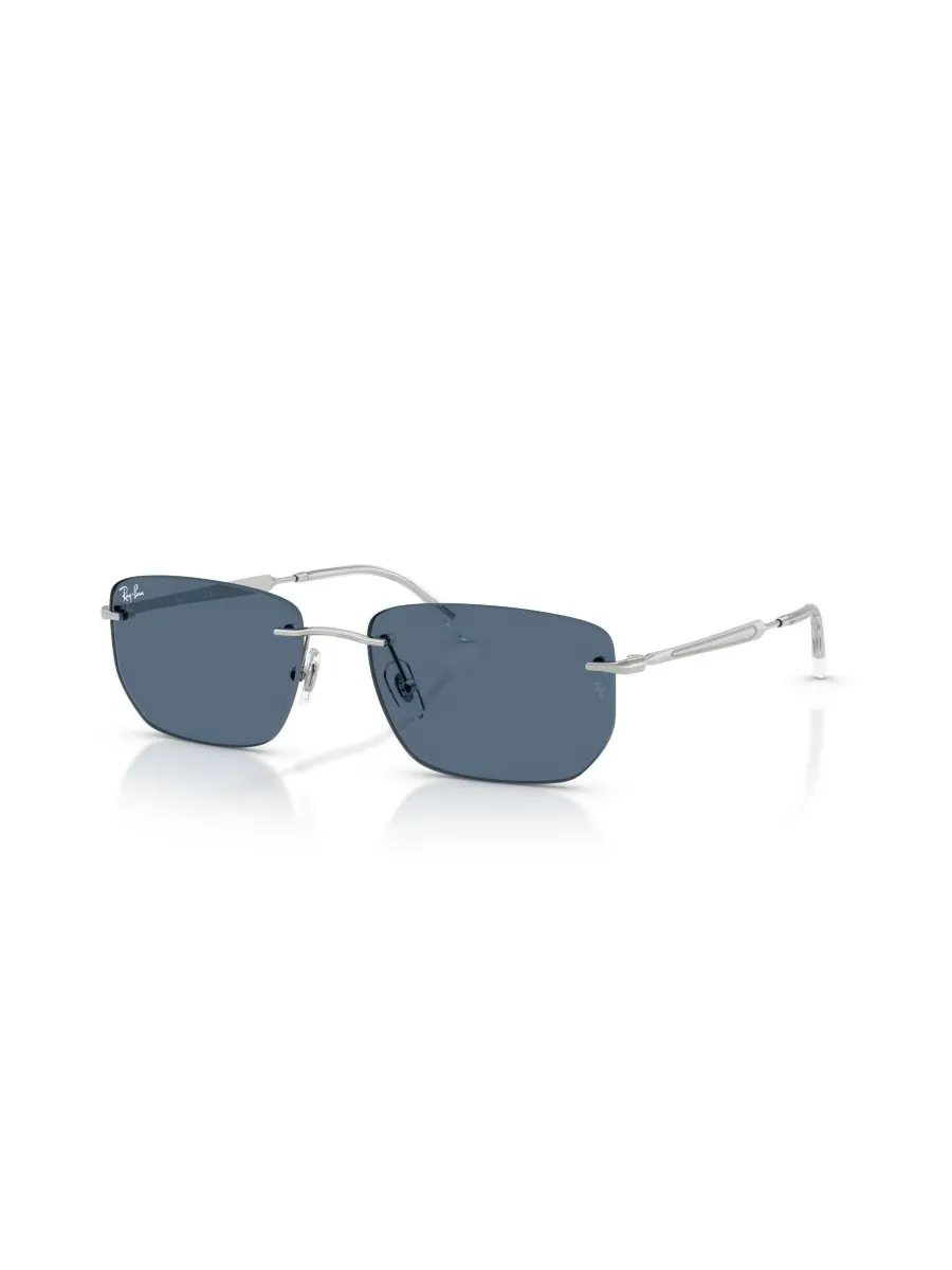 Солнцезащитные очки унисекс с геометрическим рисунком, RB3768 Ray-Ban — изображение 1 из 5, серебряный
