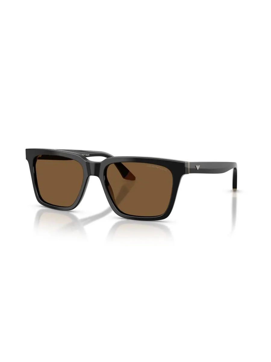 Мужские квадратные солнцезащитные очки, EA4260 Emporio Armani, Black, Begin — изображение 1 из 5, черный