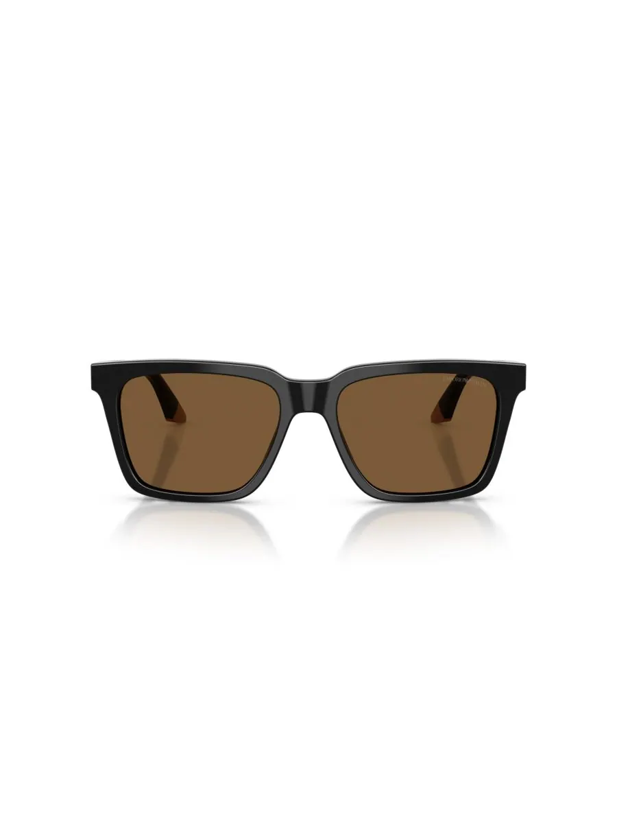 Мужские квадратные солнцезащитные очки, EA4260 Emporio Armani, Black, Begin — изображение 2 из 5, черный