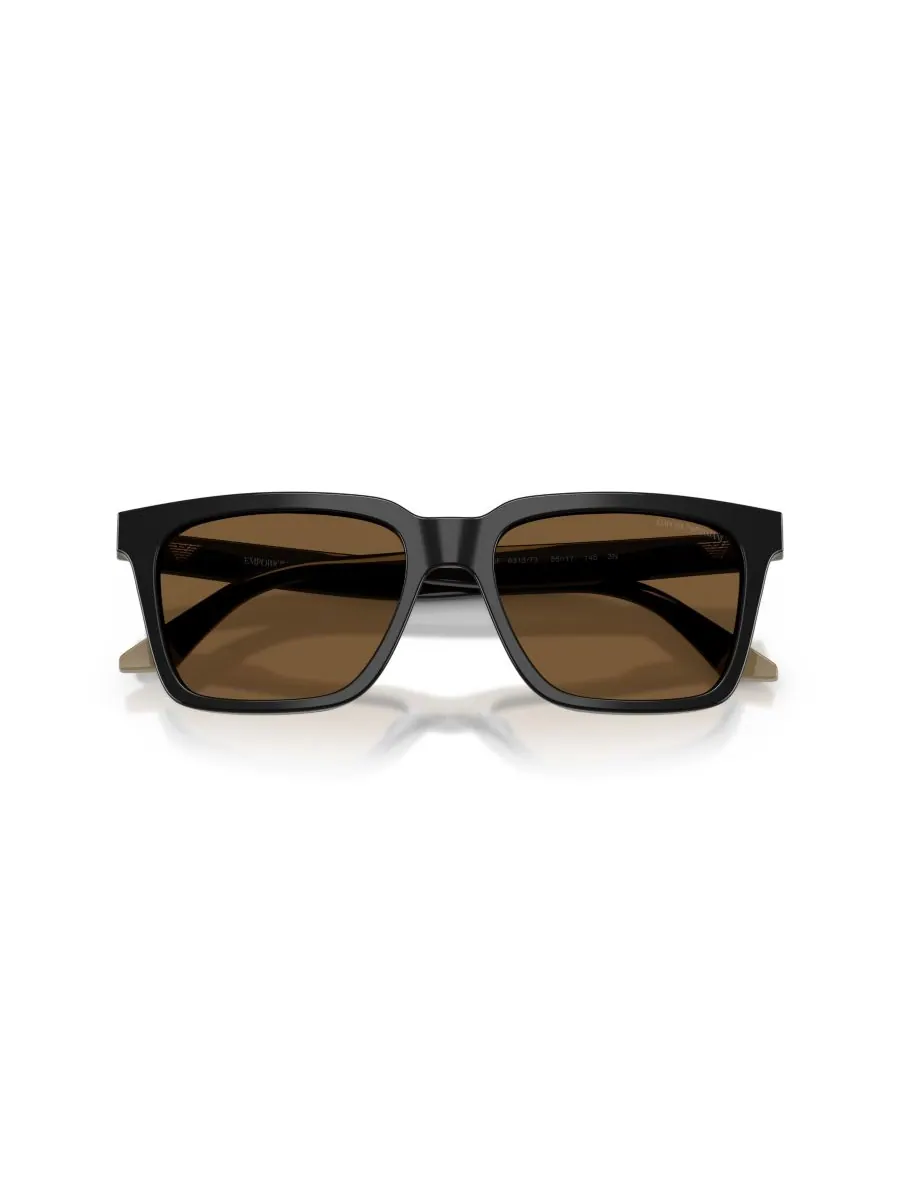Мужские квадратные солнцезащитные очки, EA4260 Emporio Armani, Black, Begin — изображение 5 из 5, черный