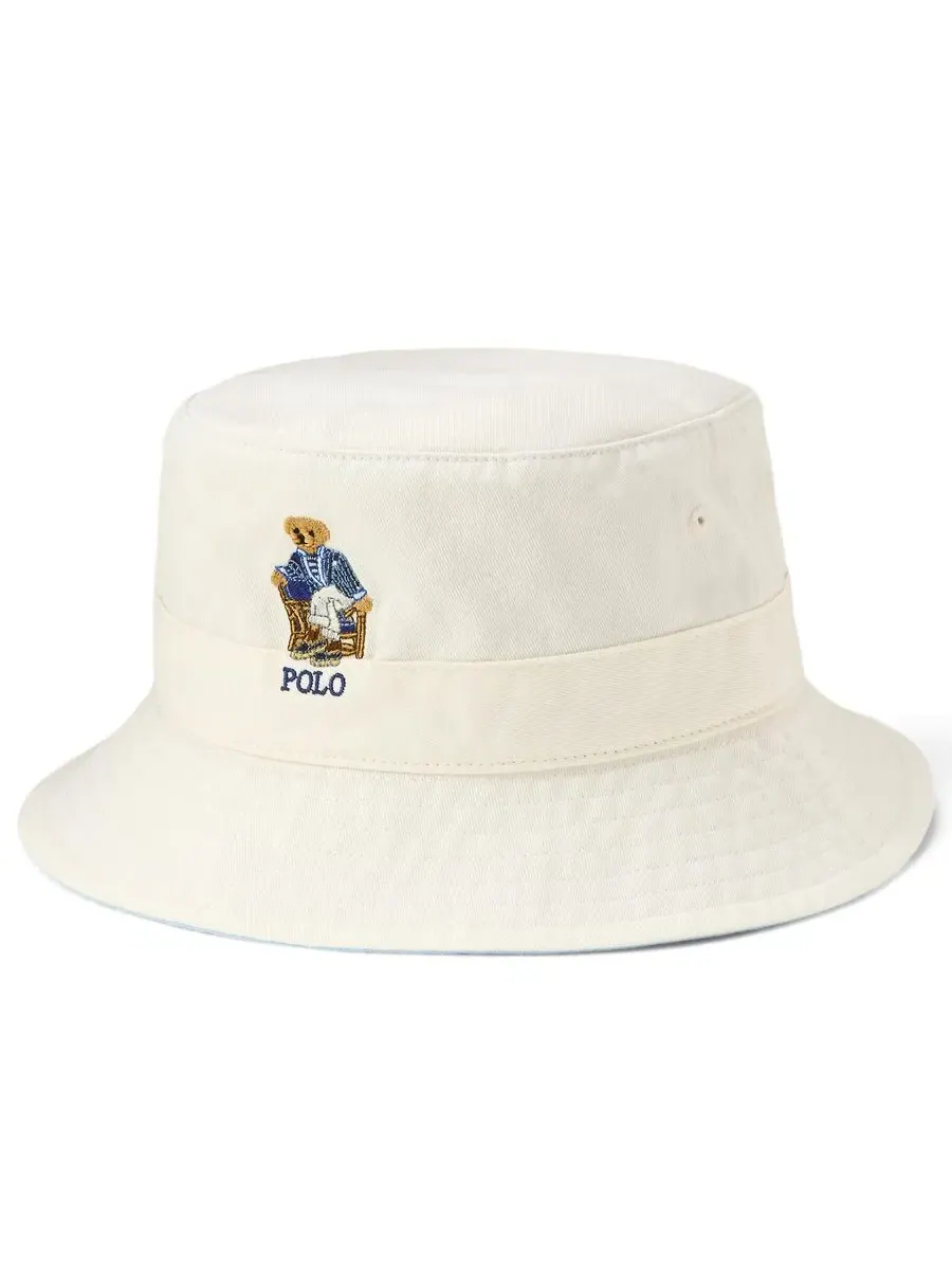 Панама из хлопкового твила с вышивкой Polo Ralph Lauren