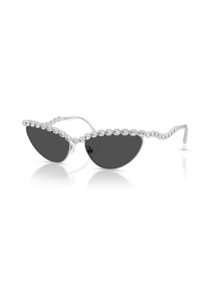 Женские солнцезащитные очки большого размера, SK7030 Swarovski — изображение 1 из 7, серебряный
