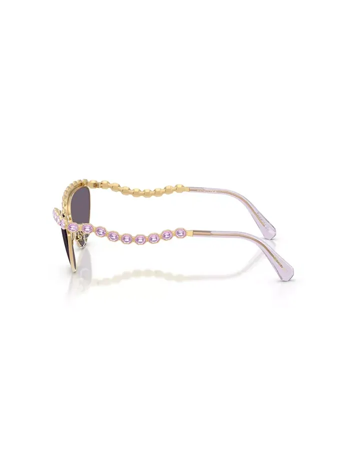 Женские солнцезащитные очки большого размера, SK7030 Swarovski — изображение 4 из 7, серебряный