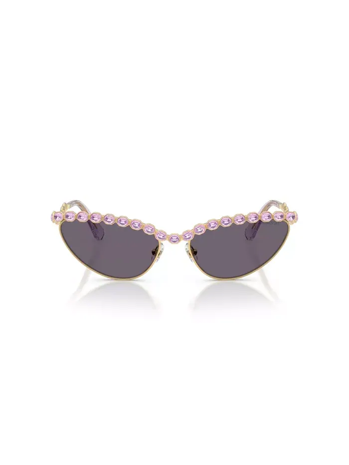 Женские солнцезащитные очки большого размера, SK7030 Swarovski — изображение 5 из 7, серебряный