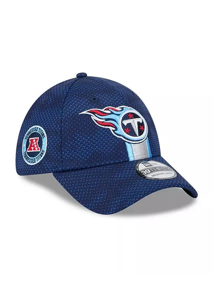 Мужская темно-синяя кепка Tennessee Titans 2024 Sideline 39THIRTY Flex New Era — изображение 6 из 6