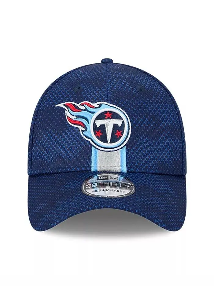 Мужская темно-синяя кепка Tennessee Titans 2024 Sideline 39THIRTY Flex Hat New Era — изображение 5 из 5, темно-синий