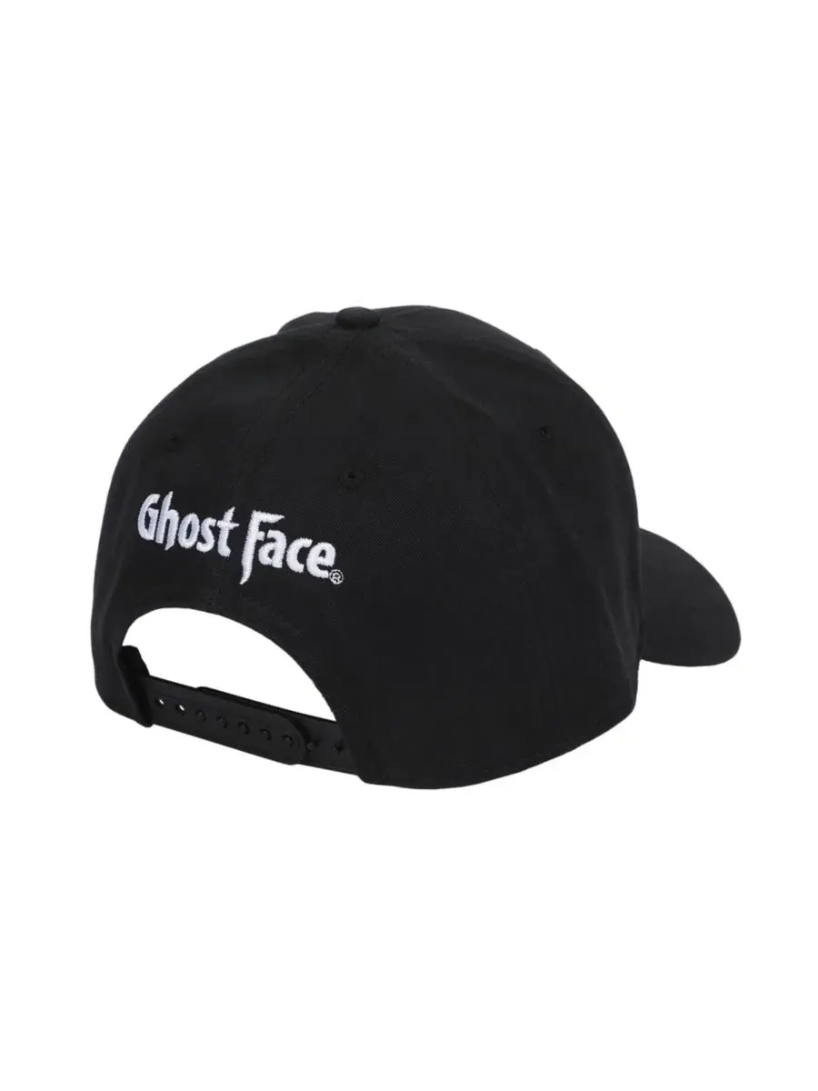 Мужская бейсболка с вышитым изображением персонажа AOP Ghostface — изображение 3 из 7, черный