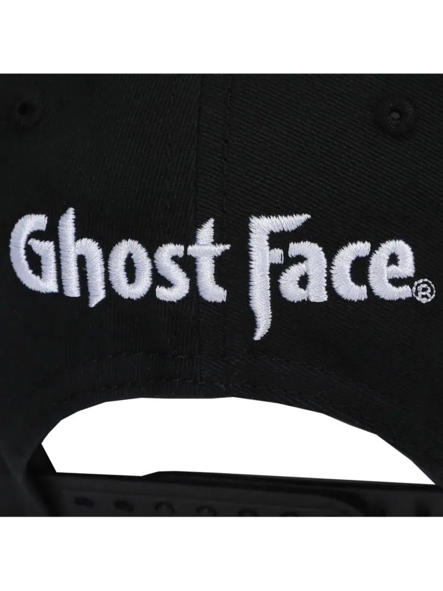 Мужская бейсболка с вышитым изображением персонажа AOP Ghostface — изображение 5 из 7, черный