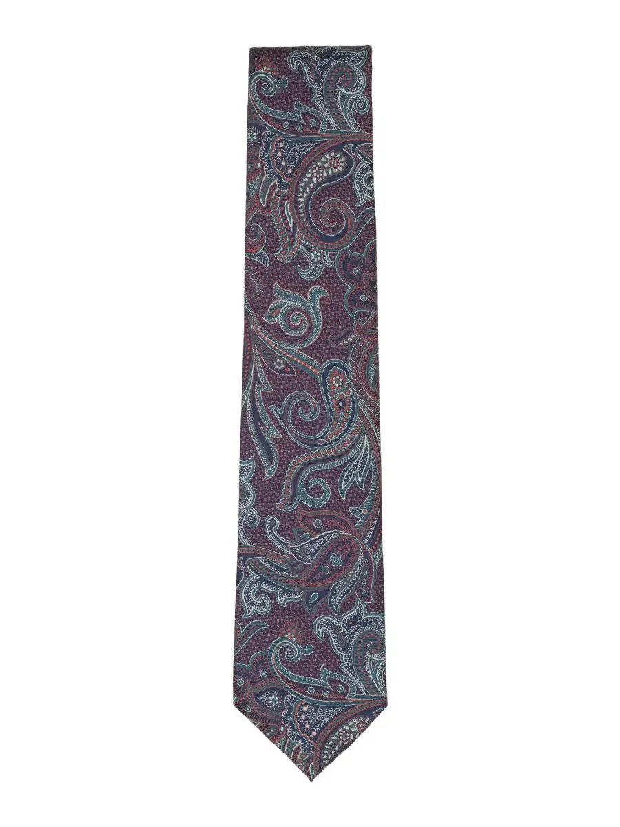 Галстук классический Kensing Paisley Michael Kors — изображение 2 из 3, бордовый