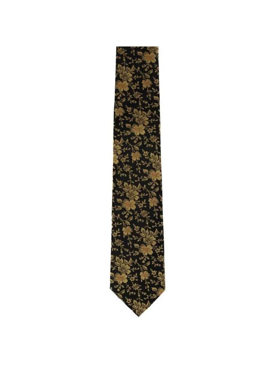 Галстук-бабочка Midas Floral Novelty Silk Necktie TRAFALGAR — изображение 2 из 4, черный золотистый