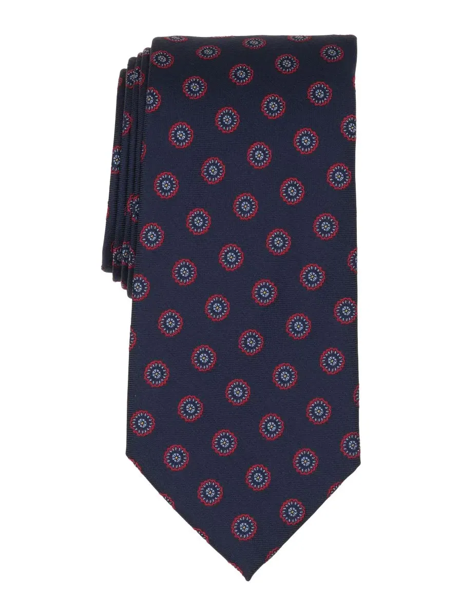 Галстук классический с узором Circle Flower Medallion Brooks Brothers
