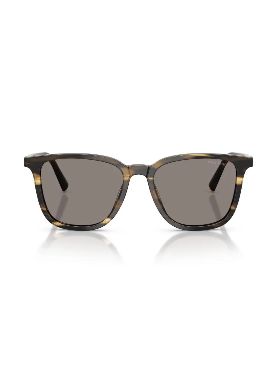 Женские квадратные солнцезащитные очки, MU B03S MIU MIU, Striped Loden — изображение 2 из 5