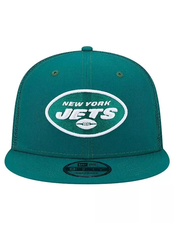 Мужская зеленая бейсболка New York Jets Main Trucker 9Fifty Snapback New Era — изображение 4 из 4