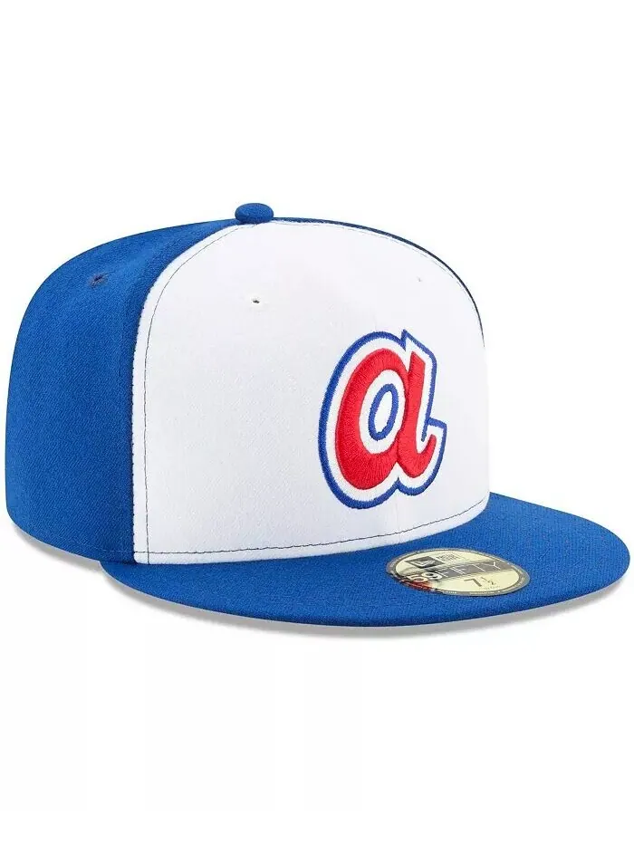 Мужская белая шляпа Royal Atlanta Braves Cooperstown Collection 59FIFTY Fitted Hat New Era — изображение 3 из 4