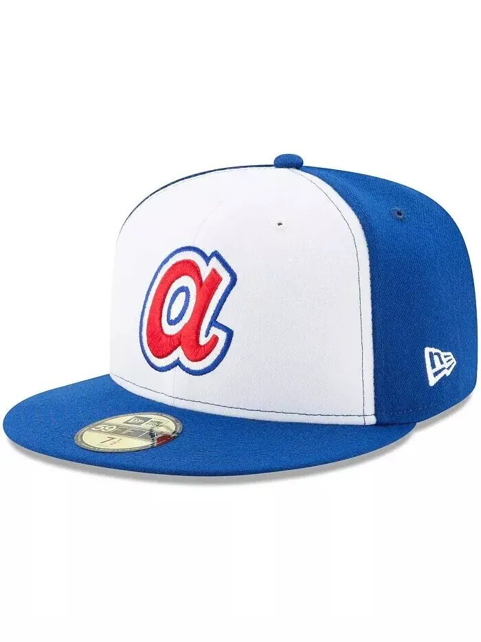 Мужская белая приталенная шляпа Royal Atlanta Braves Cooperstown Collection 59FIFTY New Era — изображение 1 из 4, белый