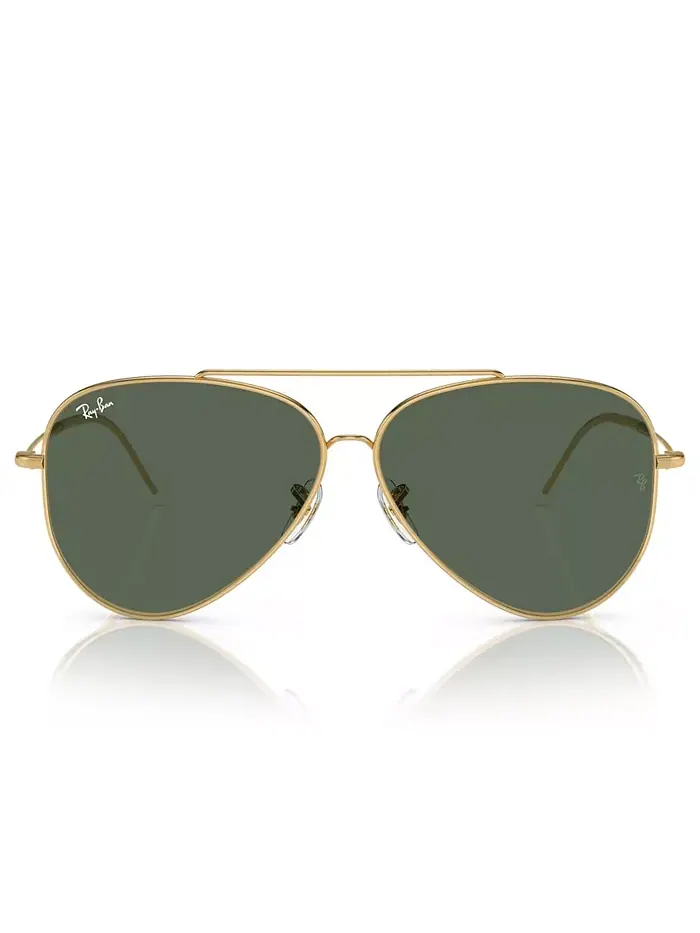 Унисекс-очки солнцезащитные, авиатор Reverse RBR0101 Ray-Ban — изображение 2 из 6, золотистый зеленый