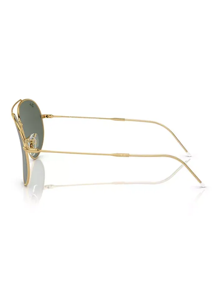 Унисекс-очки солнцезащитные, авиатор Reverse RBR0101 Ray-Ban — изображение 3 из 6, золотистый зеленый