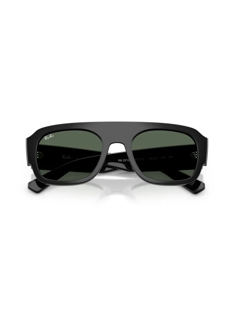 Солнцезащитные очки унисекс с геометрическим рисунком, RB2218 Ray-Ban — изображение 3 из 6, черный