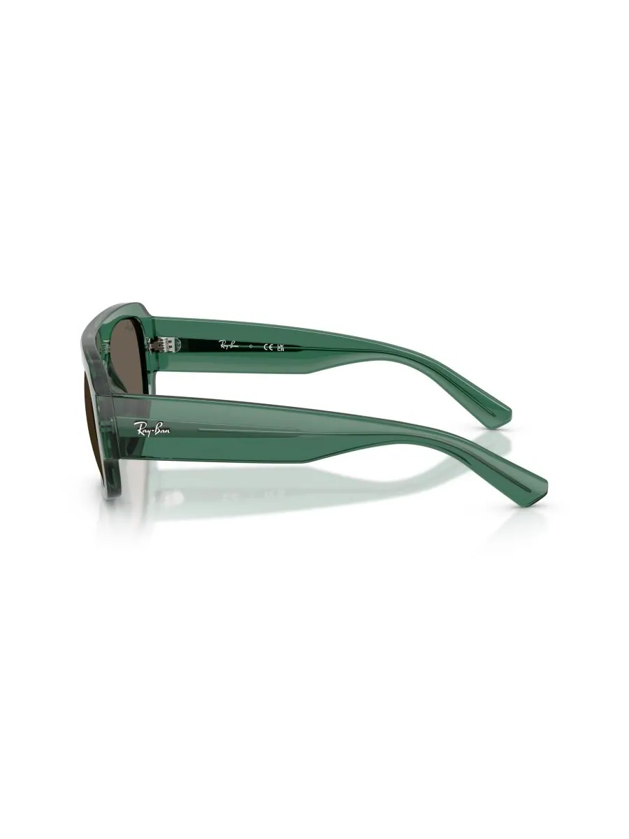 Солнцезащитные очки унисекс с геометрическим рисунком, RB2218 Ray-Ban — изображение 2 из 6, прозрачный зеленый