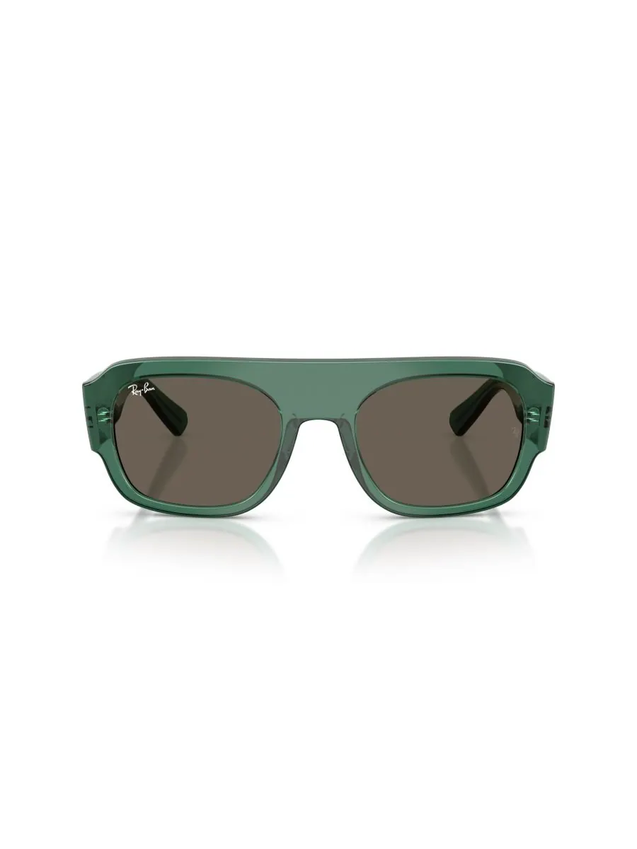 Солнцезащитные очки унисекс с геометрическим рисунком, RB2218 Ray-Ban — изображение 5 из 6, прозрачный зеленый