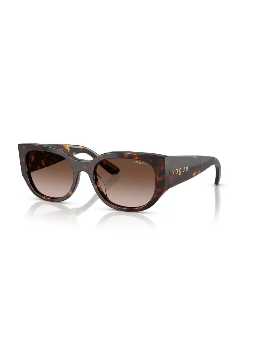 Женские солнцезащитные очки с геометрическим рисунком, VO5641SU Vogue Eyewear, темно-havana — изображение 1 из 8, коричневый