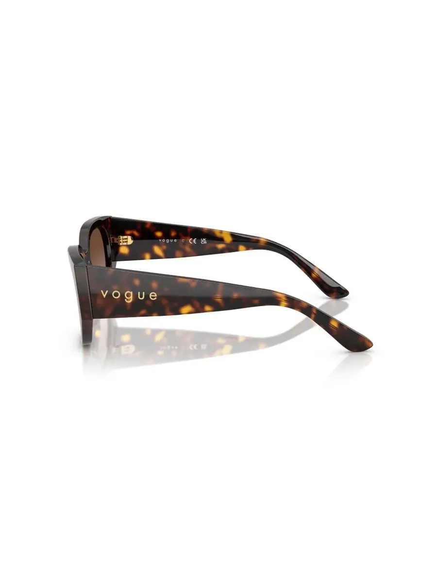 Женские солнцезащитные очки с геометрическим рисунком, VO5641SU Vogue Eyewear, темно-havana — изображение 4 из 8, коричневый